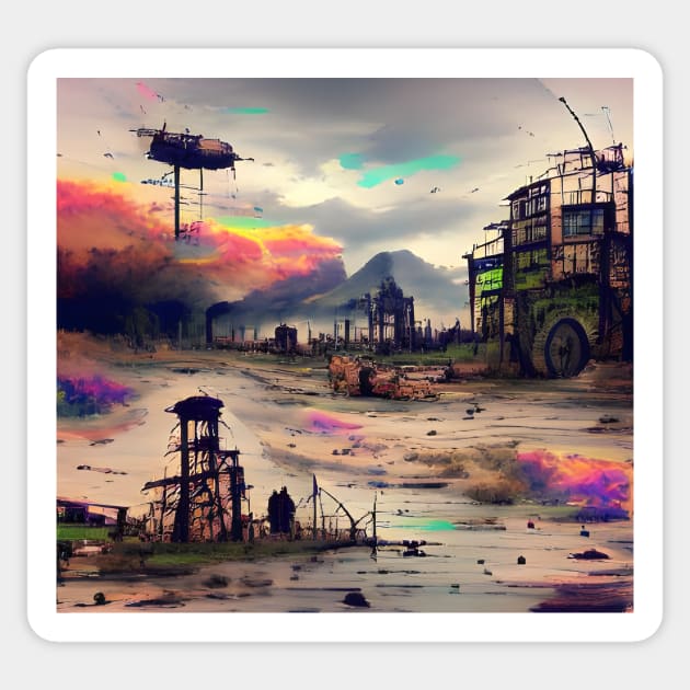 Post Apocalyptic World Sticker by Mihadom